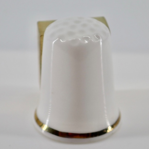 Vtg Gimbel & Sons UK 2000 The New Millennium Gold Gilt Fine Bone China Thimble M - Picture 3 of 7